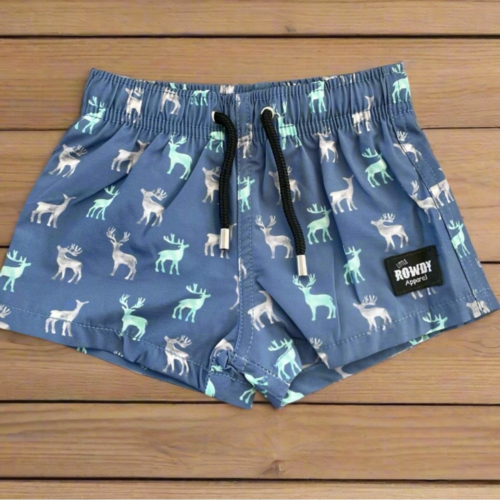Brand New Little Rowdy Apparel Blue Deer Boardshorts (similar to Binky bro)